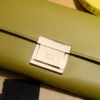 Pungă Mimi din piele de vacă verde