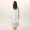Rochie-cămașă largă Ami de Coeur din bumbac cu dungi albe Rochie-cămașă largă Ami de Coeur din bumbac cu dungi albe