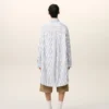 Rochie-cămașă largă Ami de Coeur din bumbac cu dungi albe Rochie-cămașă largă Ami de Coeur din bumbac cu dungi albe