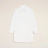 Rochie-cămașă largă din bumbac alb Ami de Coeur