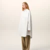 Rochie-cămașă largă din bumbac alb Ami de Coeur