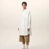 Rochie-cămașă largă din bumbac alb Ami de Coeur