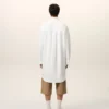 Rochie-cămașă largă din bumbac alb Ami de Coeur