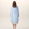 Rochie-cămașă largă din bumbac albastru Ami de Coeur Rochie-cămașă largă din bumbac albastru Ami de Coeur