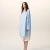 Rochie-cămașă largă din bumbac albastru Ami de Coeur Rochie-cămașă largă din bumbac albastru Ami de Coeur