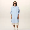 Rochie-cămașă largă din bumbac albastru Ami de Coeur Rochie-cămașă largă din bumbac albastru Ami de Coeur