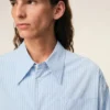 Rochie-cămașă largă din bumbac albastru Ami de Coeur Rochie-cămașă largă din bumbac albastru Ami de Coeur