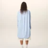 Rochie-cămașă largă din bumbac albastru Ami de Coeur Rochie-cămașă largă din bumbac albastru Ami de Coeur