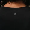 Rochie lungă, mulată, fără mâneci, din jersey negru