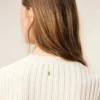 Rochie mini Godet din tricot alb