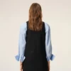 Rochie mini neagră din lână nouă, cu curele