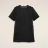 Rochie mini trapez din mătase neagră