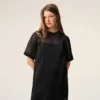 Rochie mini trapez din mătase neagră