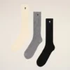 Set de trei perechi de șosete negre Ami de Coeur din bumbac Set de trei perechi de șosete negre Ami de Coeur din bumbac