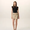 Top mulat fără mâneci din jersey negru Top mulat fără mâneci din jersey negru