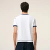 Tricou alb Ami de Coeur cu patch-uri tricotate Tricou alb Ami de Coeur cu patch-uri tricotate