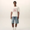 Tricou alb din bumbac Ami Paris cu imprimeu Heritage Tricou alb din bumbac Ami Paris cu imprimeu Heritage