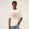 Tricou alb din bumbac Ami Paris cu imprimeu Heritage Tricou alb din bumbac Ami Paris cu imprimeu Heritage
