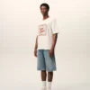 Tricou alb din bumbac Ami Paris cu imprimeu Heritage Tricou alb din bumbac Ami Paris cu imprimeu Heritage