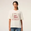 Tricou alb din bumbac Ami Paris cu imprimeu Heritage Tricou alb din bumbac Ami Paris cu imprimeu Heritage