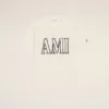 Tricou alb din bumbac cu imprimeu Ami Paris Tricou alb din bumbac cu imprimeu Ami Paris
