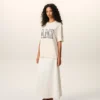 Tricou alb din bumbac cu imprimeu Ami Paris Tricou alb din bumbac cu imprimeu Ami Paris