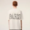 Tricou alb din bumbac cu imprimeu Ami Paris Tricou alb din bumbac cu imprimeu Ami Paris