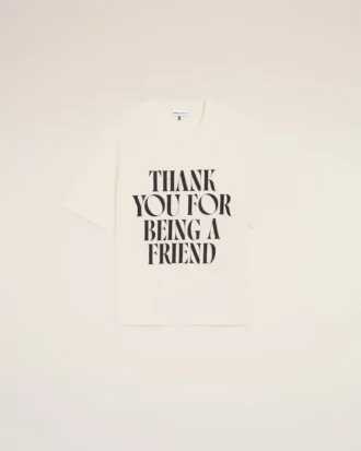 Tricou alb din bumbac cu imprimeu caracteristic