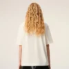 Tricou alb din bumbac cu imprimeu caracteristic