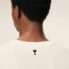 Tricou alb din bumbac cu imprimeu caracteristic