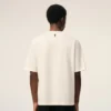 Tricou alb din bumbac cu imprimeu caracteristic
