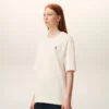 Tricou alb din bumbac cu imprimeu Place Des Victoires Tricou alb din bumbac cu imprimeu Place Des Victoires