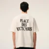 Tricou alb din bumbac cu imprimeu Place Des Victoires Tricou alb din bumbac cu imprimeu Place Des Victoires