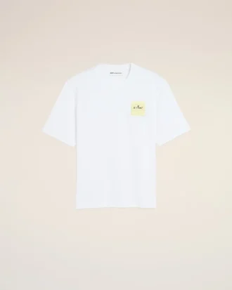 Tricou alb din bumbac Post It „Je T’aime”