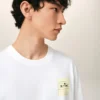 Tricou alb din bumbac Post It „Je T’aime”