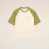 Tricou alb și verde din bumbac cu patch-uri tricotate Ami de Coeur T-Shirt Tricou alb și verde din bumbac cu patch-uri tricotate Ami de Coeur T-Shirt