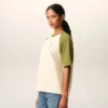 Tricou alb și verde din bumbac cu patch-uri tricotate Ami de Coeur T-Shirt Tricou alb și verde din bumbac cu patch-uri tricotate Ami de Coeur T-Shirt