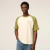 Tricou alb și verde din bumbac cu patch-uri tricotate Ami de Coeur T-Shirt Tricou alb și verde din bumbac cu patch-uri tricotate Ami de Coeur T-Shirt