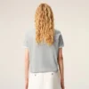 Tricou Ami Paris din bumbac gri cu patch-uri tricotate Tricou Ami Paris din bumbac gri cu patch-uri tricotate