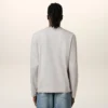 Tricou cu mâneci lungi din bumbac gri Ami de Coeur