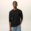 Tricou cu mâneci lungi Red Ami de Coeur din bumbac negru