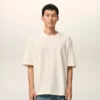 Tricou din bumbac alb Ami de Coeur cu imprimeu în relief Tricou din bumbac alb Ami de Coeur cu imprimeu în relief