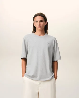 Tricou gri din bumbac cu imprimeu Ami de Coeur