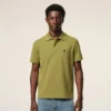 Tricou polo Ami de Coeur cu mâneci scurte din bumbac verde Tricou polo Ami de Coeur cu mâneci scurte din bumbac verde