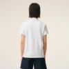 Tricou polo Ami de Coeur din bumbac alb cu roșu
