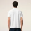 Tricou polo Ami de Coeur din bumbac alb cu roșu