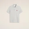 Tricou polo Ami de Coeur din bumbac gri