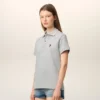 Tricou polo Ami de Coeur din bumbac gri