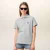 Tricou polo Ami de Coeur din bumbac gri