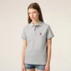 Tricou polo Ami de Coeur din bumbac gri